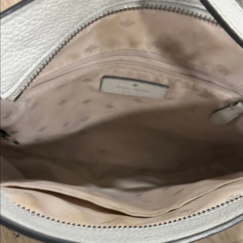 Kate Spade Cream Crossbody Bag with Silver Accents